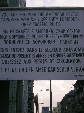 original sign from berlin wall