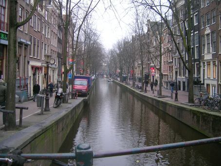 main street in red light area