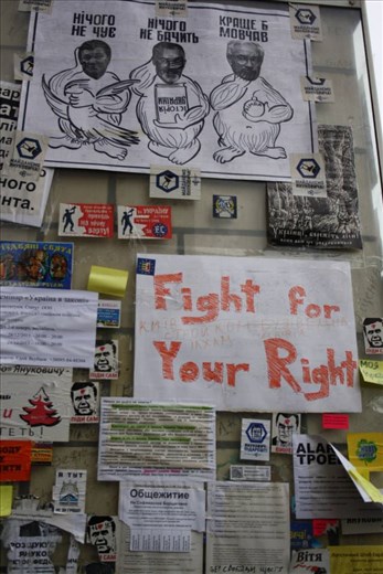 Right after arriving in Kiev on 30th December 2013, we saw this message