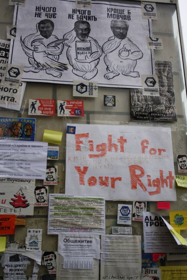 Right after arriving in Kiev on 30th December 2013, we saw this message