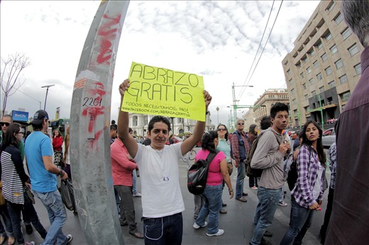 Small gestures of affect on a city were life goes by pretty fast