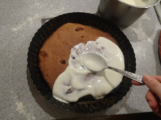 Lets make the cake complete! Put cream on the layers