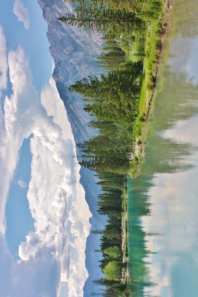 Taken at St. Louis lake at Banff Alberta, This picture was taken at the beginning of our trip. 