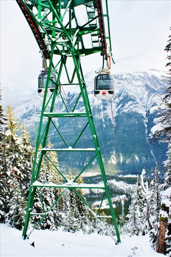 This was taken when we were about to go down on the Gondola from the sulphur mountain. if you have a fear of height then going down can be a bit scary for you. This was our first time on the Gondala so it was extra special. 