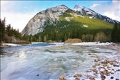 This is the same place, Bow Valley falls, where my sister stood. this was the last stop for trip to Banff: by anbareen, Views[429]