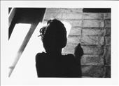 On the wood floor of our home in Tuscany, Ramona is looking up the map.: by andreafoschi, Views[270]