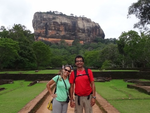 Em sigiriya, a pedra da viagem do rei.