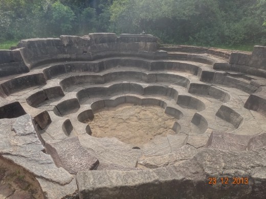 Piscina em formato de flor de lótus