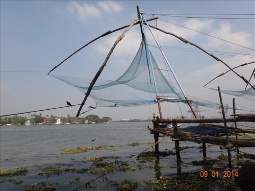 Redes chinesas em Fort Kochi