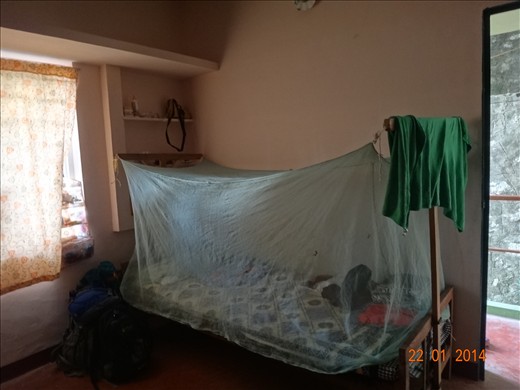 Minha cama no ashram