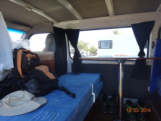 Nossa sala de jantar na campervan