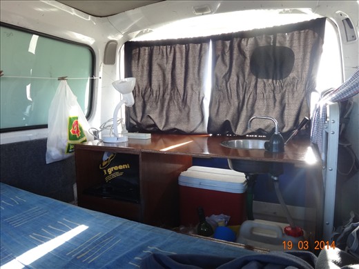 A cozinha da Campervan