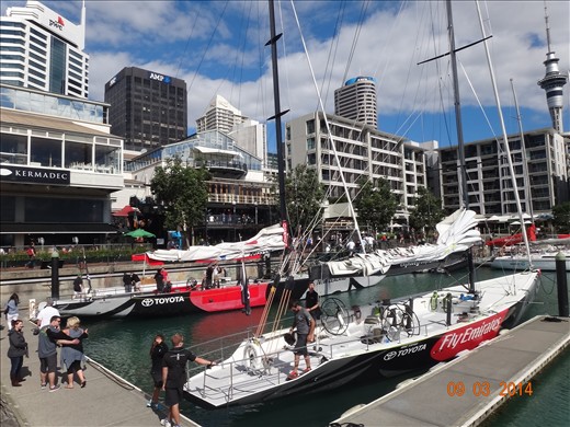 Barcos do New Zealand Team campeões do Americas Cup- Auckland