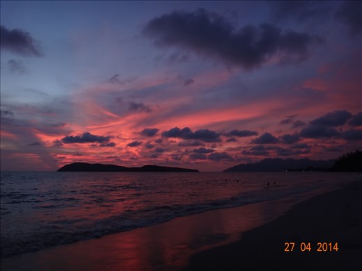 Pantai Cenang na ilha de Langkawi