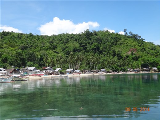 Vila de pescadores em Palawan