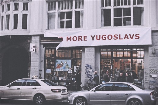 Immigrant society - Kreuzberg Berlin.

Kreuzberg is a district of mixed cultures; predominantly a blend of Turkish, Asian and German. It's a very neat part of town because the culture and food is so rich and differentiated. 