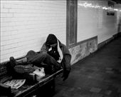 No place like home - 

The trains rattle rattle by the 33rd Street Station, his hand drops down as I stand next to him. His body slumped over, I can hear him snoring away, the air around him intoxicated with the smell of beer.: by andrewphan, Views[185]