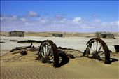 To get equipment and supplies into the Namib desert, diamond miners used wagons. Villages, now abandoned, sprung up all over the desert and today still look much the same as they did over 60 years ago.: by andrewstone, Views[602]