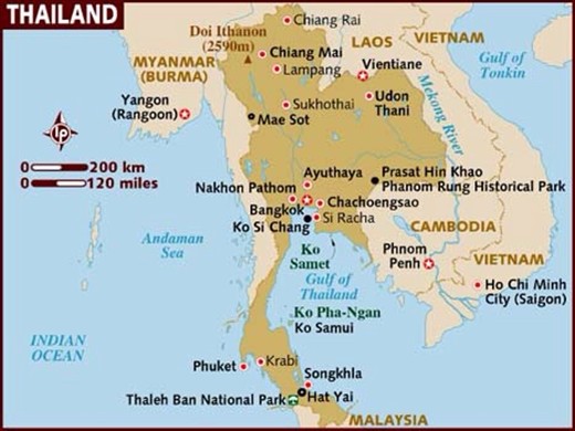 Thought some of  you might like to see where we are on a map.  Right now we're in Phuket.  Next week we'll be in Koi Samui and in a few weeks we head to Chang Mai.