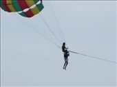 parasailing.  normal right?  except there's a thai person on top of the parasailer, with no life jacket, directing the parachute.  : by anealis314, Views[601]