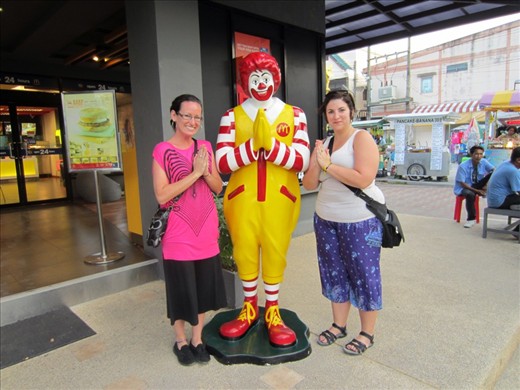 We did not eat at McDonalds.  Not that homesick yet :)