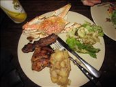 For 150 baht (less than $6) it was all you could eat.  Crabs for less than $6.  I was in heaven.  Very little Thai food here, in fact, that's Germany potato salad.: by anealis314, Views[214]