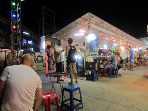 back to nighttime-market view.  drink area.  
