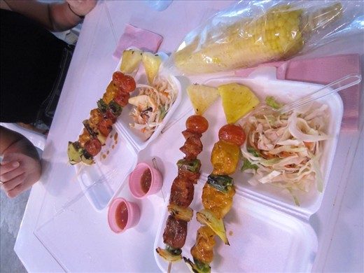 Jennifer and I's dinner at the market for the low low price of about $5.  