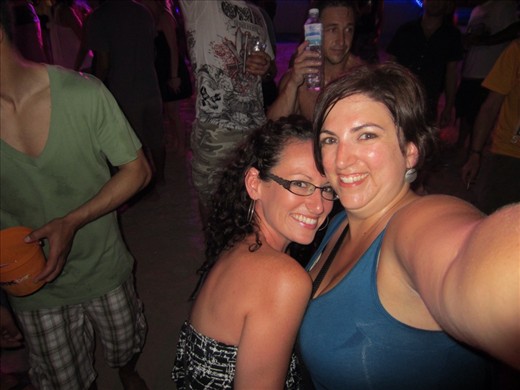 You know how you can tell I'm having a good time?  Hair is starting to stick to my face.  