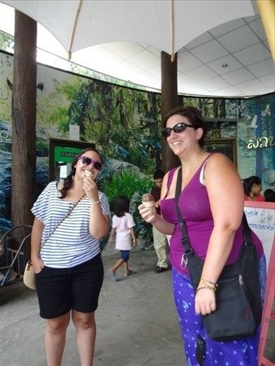 Michelle and I taking an ice cream break.