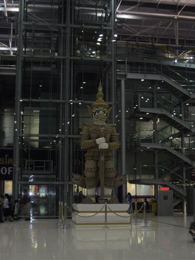 statue at the Bangkok airport.