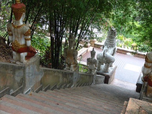 Jen and I hired a cab to take us to a few sights in Chiang Mai and our driver was shocked when we asked to go to Wat Palad.  Apparently, not many tourists visit this one.  It was beautiful and so peaceful.