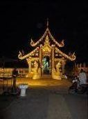 Visited several temples our last night in Chiang Mai.  Cannot find the name of it, but it is apparently somewhat controversial as the inside has been painted black.  : by anealis314, Views[283]