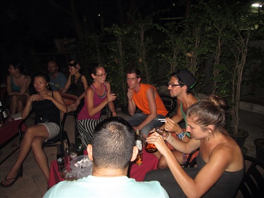 After visiting the temples, we headed to Small House, a local bar, to celebrate Sophia's last night in Chiang Mai.  (She'd been living here teaching English for the last 7 months.)