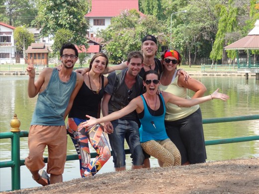 The two guys in the middle are Daniel and Duude, from Holland.  We met them the night of the charity event and all took a motorcycle ride to Mae Hong Son.  