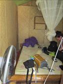 Very small, which is okay.  But notice the mosquito net.  Required sleeping apparatus.  We also had a gecko and roach in our room: by anealis314, Views[333]