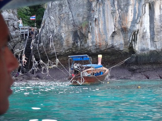 Then, we had to climb back down to get back onto our boat.  Fun stuff.