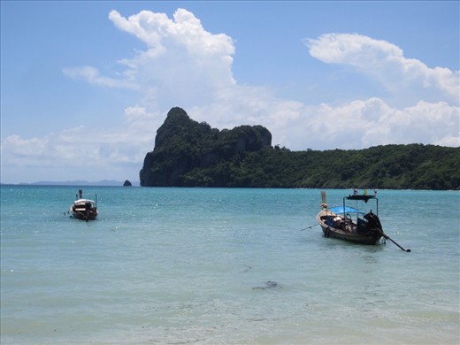 Koh Phi Phi (Phi Phi Island)  mostly commonly known as where the movie The Beach was filmed.