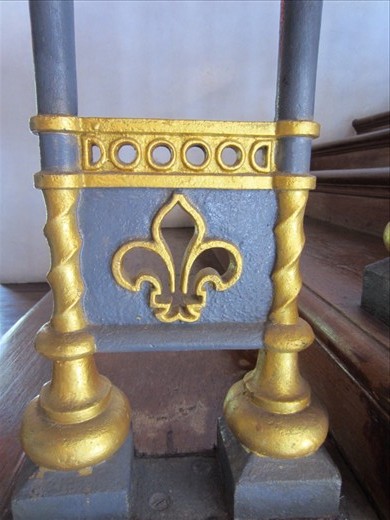 Oddly enough, this European symbol was also on the staircase bannister.