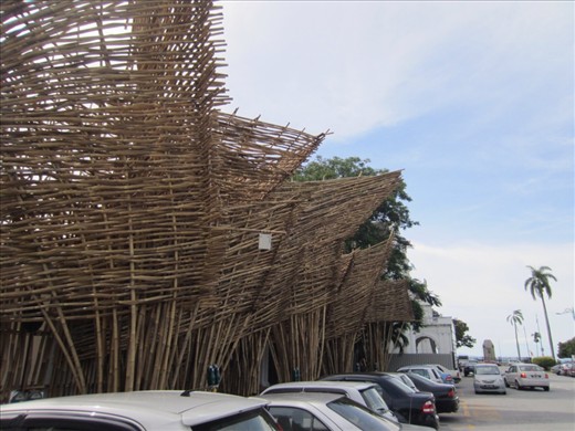 This was a bamboo art installation on a building, called Theater of Ships.  Gorgeous!