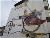 This is a mural of a local trishaw and its driver.: by anealis314, Views[292]