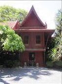 This is a tradition Thai style house.  Jim Thompson had 6 houses imported from the countryside to Bangkok to construct his house.  As a result, each room of the house, like the dining room or his bedroom, is the size of one Thai home.  : by anealis314, Views[424]