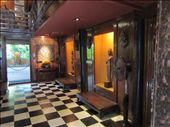 Marble floor imported from Italy.  He had windows enclosed (if there was a room on the other side) which he then used as display cases for art work and statues.  Jim Thompson's home has one of the largest private collections of Asian art.  : by anealis314, Views[527]