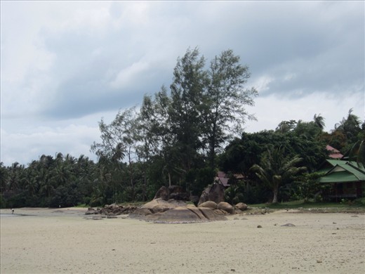from the beach, looking towards my bungalow