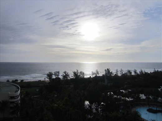 Sunset from our hotel in Phuket after we FINALLY made it there.