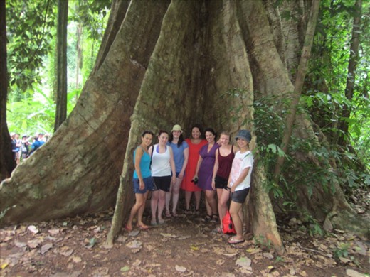 Hanging out with the girls from our tour.