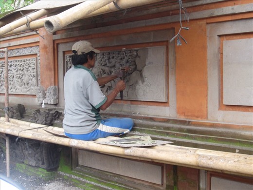Carving work at a temple.