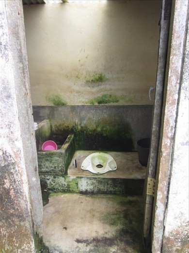a squat toilet.  Wanted ya'll to see what some our facilities have been like.  Note:  I have only had to use a squat toilet in public areas; all of my hotels have had western toilets.