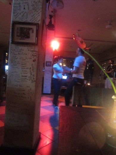 and the waitstaff salsa dances.