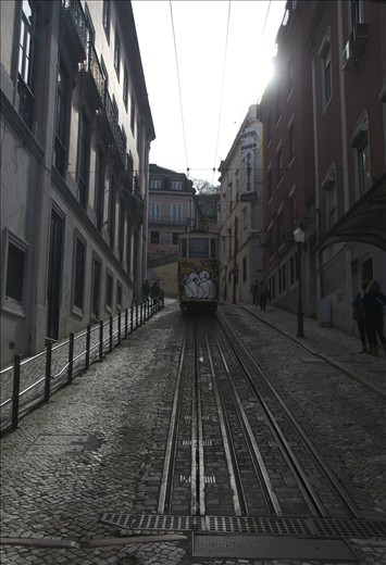 Because so many people go through cities like Lisbon. So many different personalities have been on that train. Yes, on exactly this one, on this steep street. Going somewhere. Everybody so purposeful. Everybody has no time to appreciate, everybody has no time to see. Because the people, who live in Lisbon, are the one, who are blind to it’s beauty. They don’t have time, they are busy traveling. They are busy going somewhere. They are always on their way on the steep street. In the rush, they only see the graffiti, but they don’t know how much it meant for someone to draw them. They don’t know how lonely this train feels. They are in a hurry.